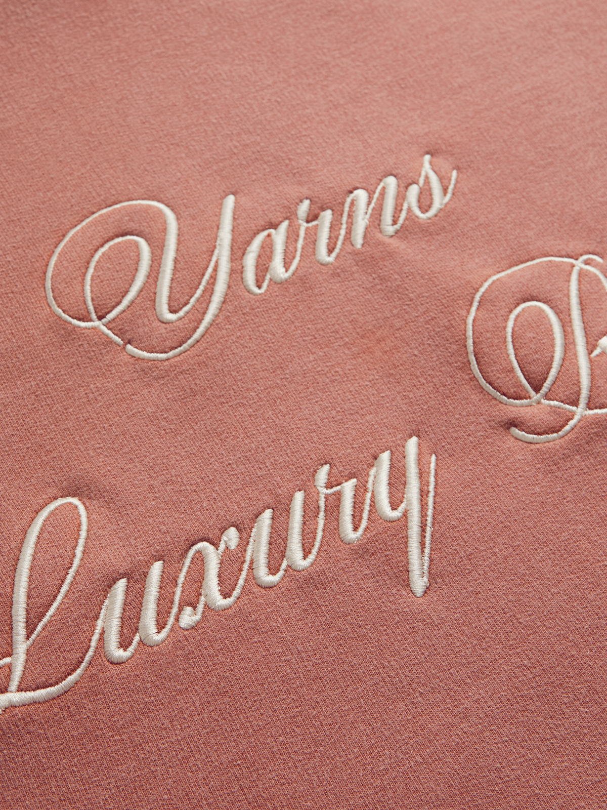 YARNS Luxury Resort Polo Fleece Pull Over - Peach/Cream