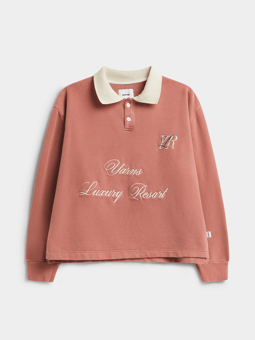 YARNS Luxury Resort Polo Fleece Pull Over - Peach/Cream