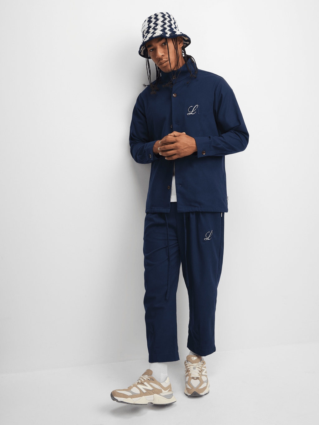 YARNS Luxury Resort Linen Pants - Navy