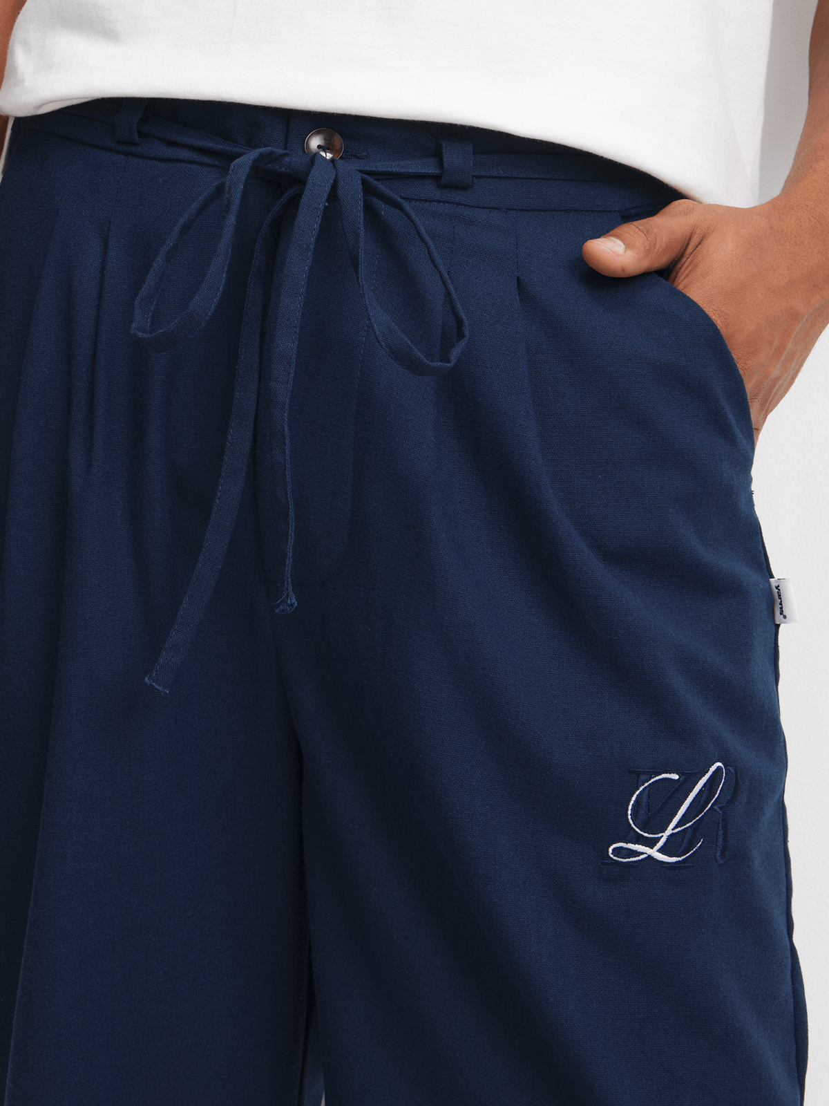 YARNS Luxury Resort Linen Pants - Navy
