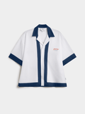 YARNS Luxury Resort Short Sleeve Shirt - Navy/White