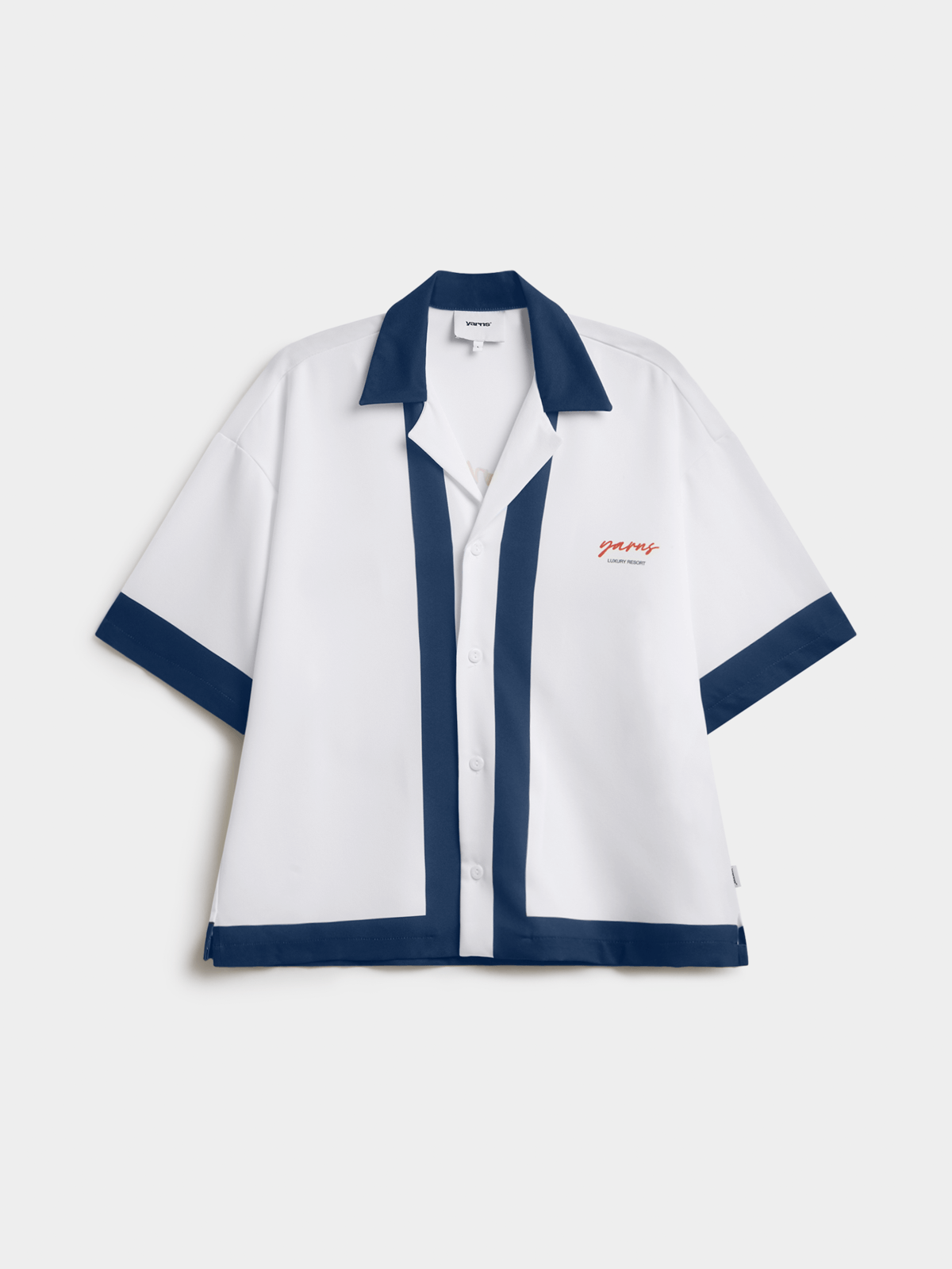 YARNS Luxury Resort Short Sleeve Shirt - Navy/White