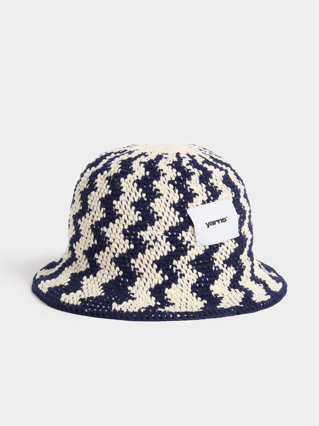 YARNS Luxury Resort Crochet Hat - Cream/Navy