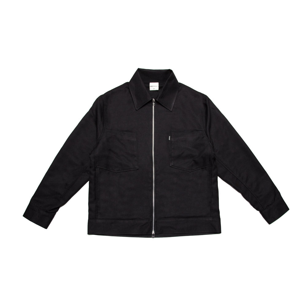 Luxe Modern Workwear Jacket - Jet Black